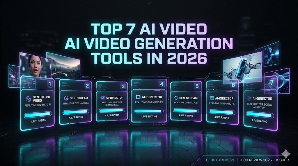 Top AI video generation tools showing video editing interfaces and artificial intelligence content creation