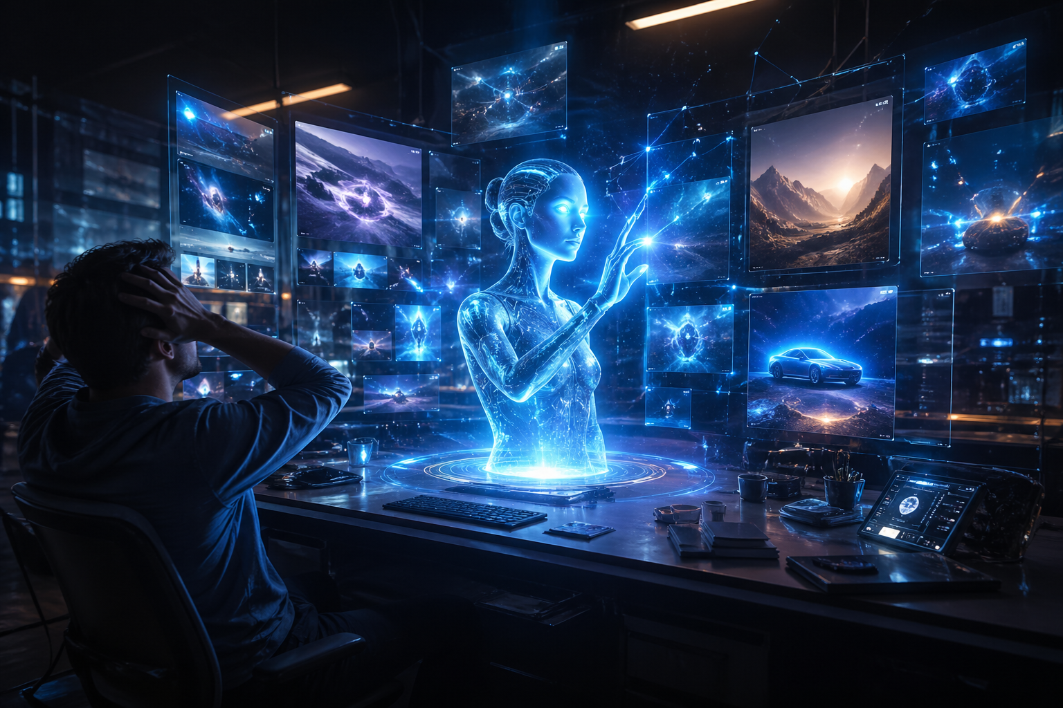 Top AI tools for web design showing modern website builder interfaces and artificial intelligence design elements